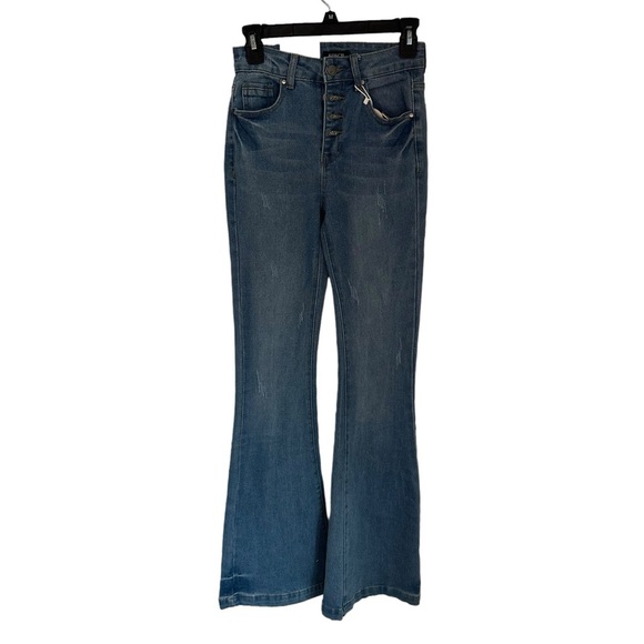 Kosch flare button Jeans Size 0 NWT - Picture 1 of 4